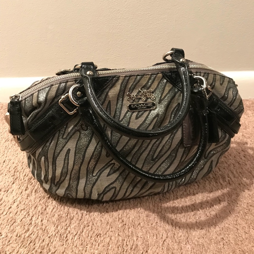 Coach Madison Zebra Striped Bag
